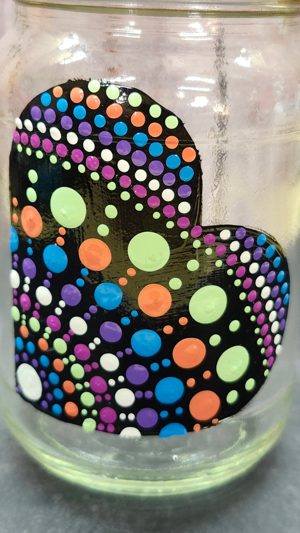 Hand Painted Heart Jar