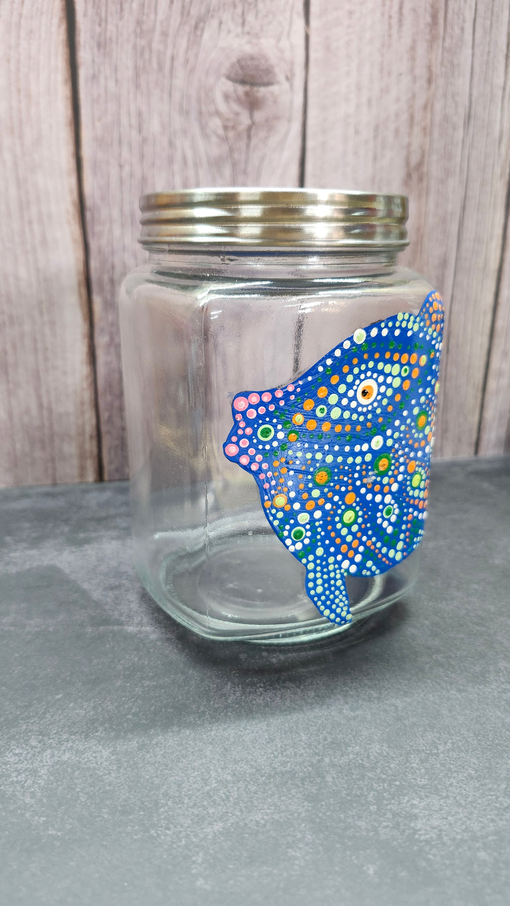 Hand Painted Fish on Jar