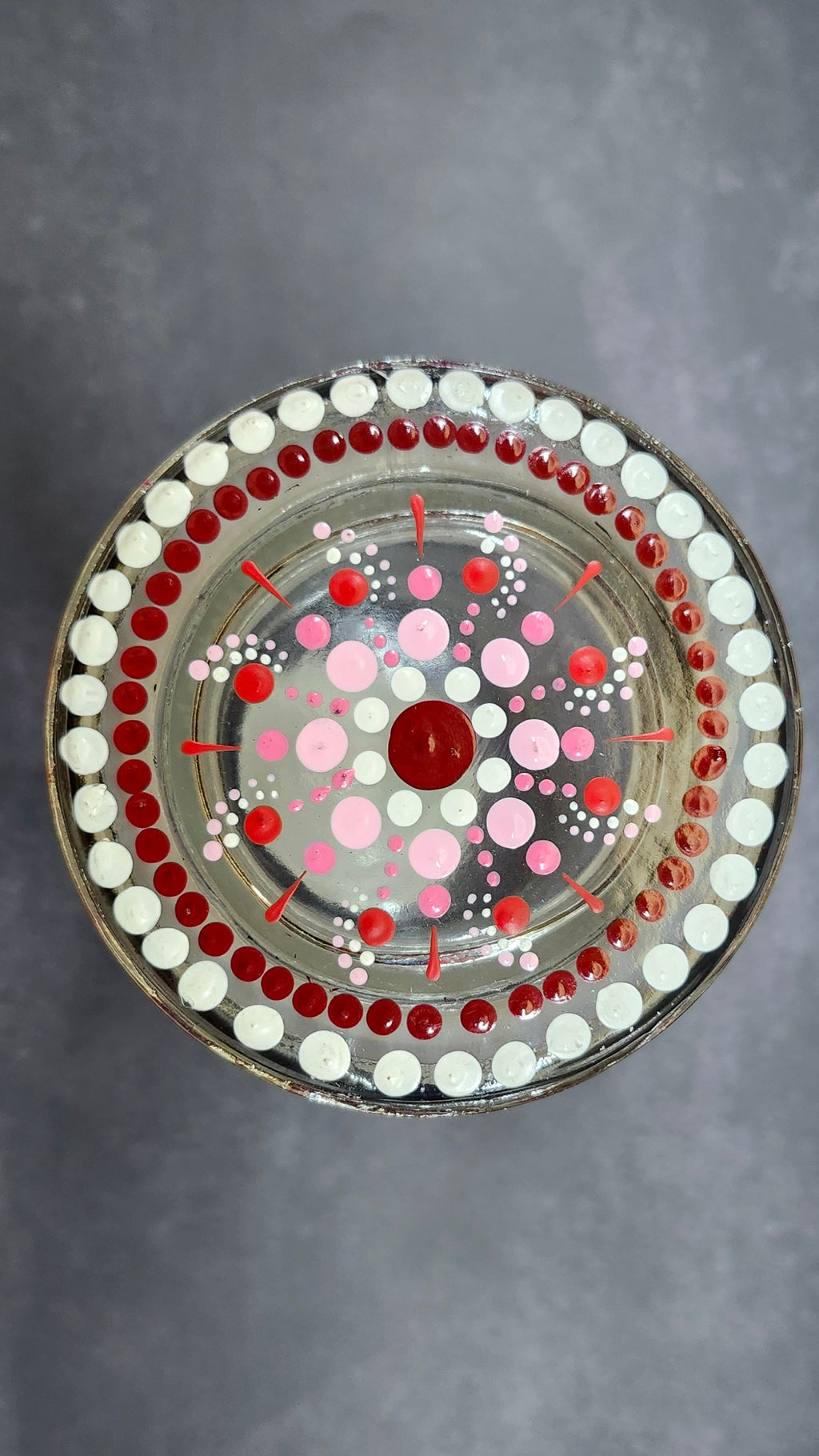 Hand Painted Red Heart on Jar with Lid