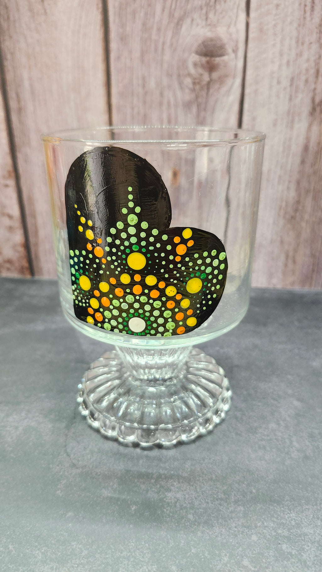 Hand Painted Pedestal Jar