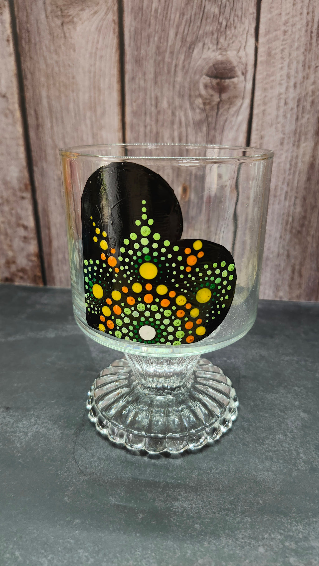Hand Painted Pedestal Jar