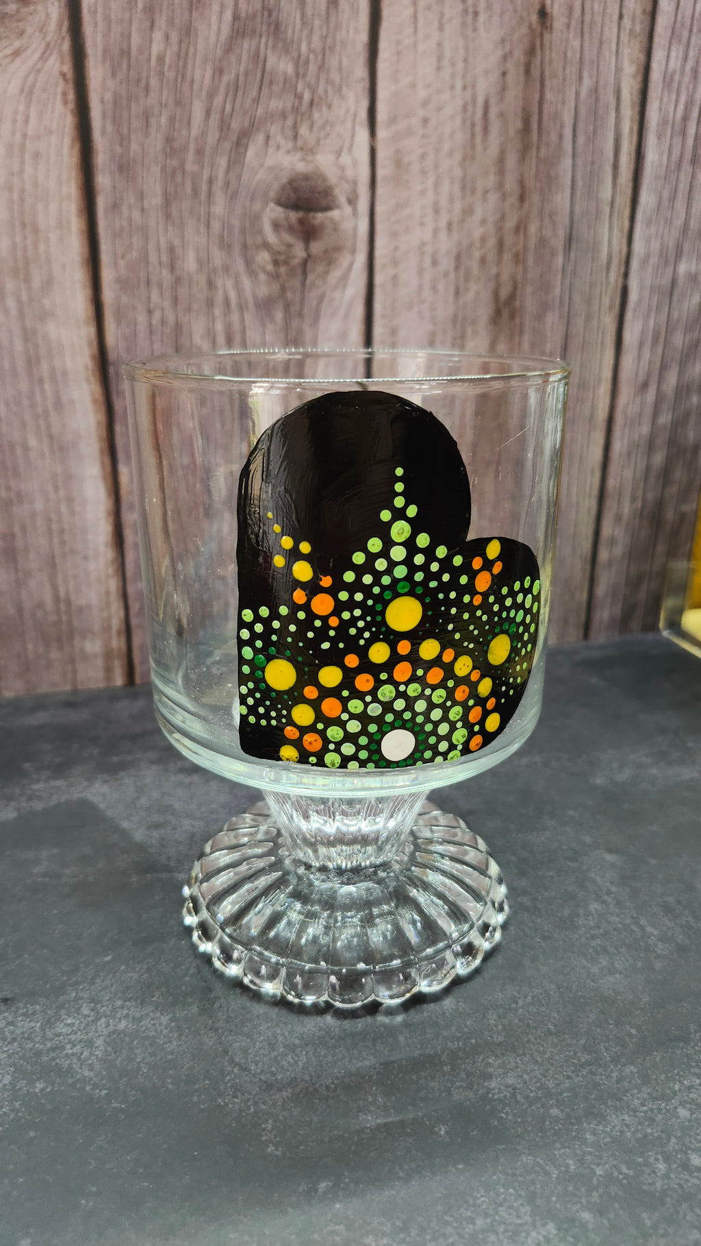 Hand Painted Pedestal Jar