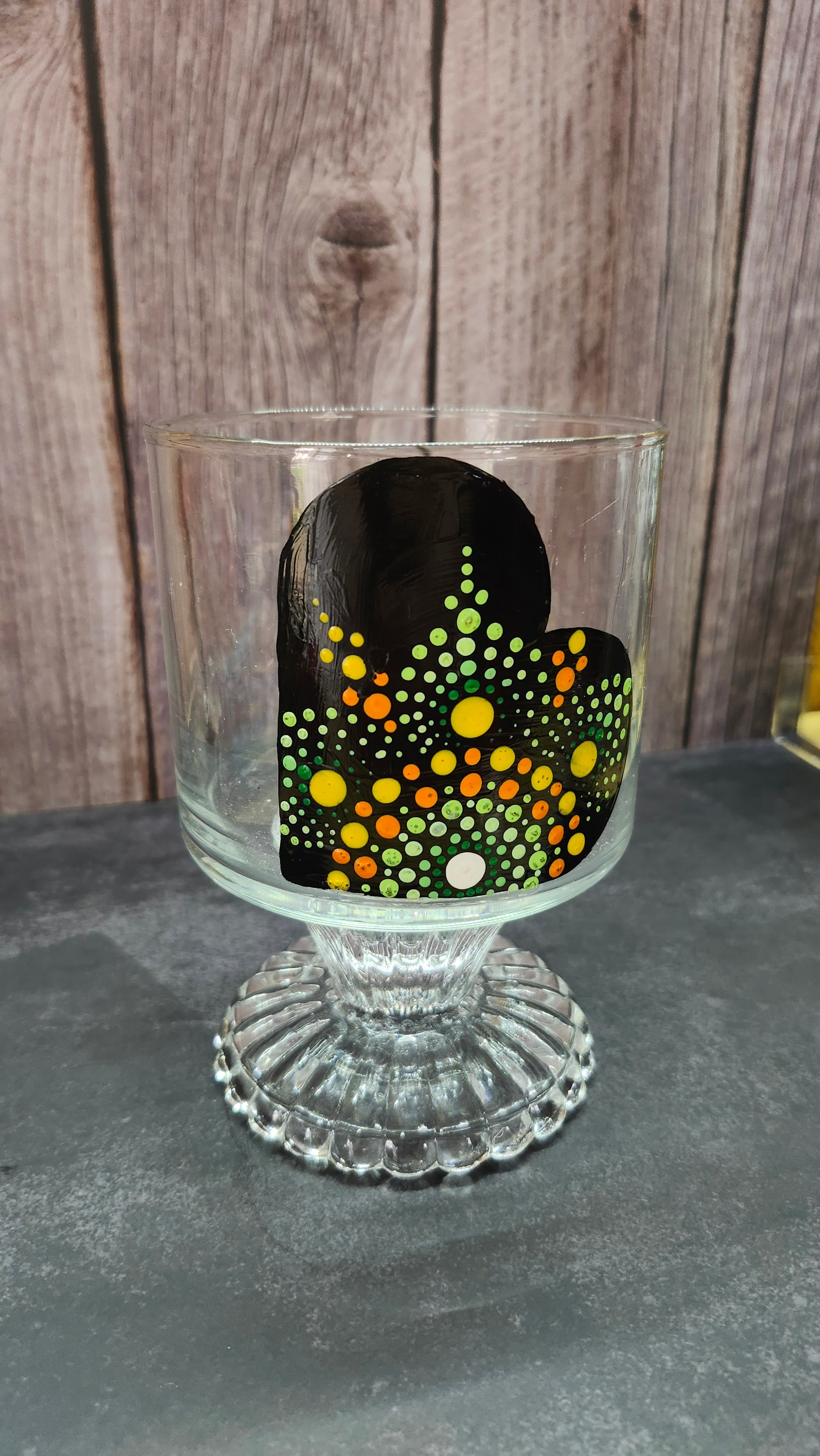 Hand Painted Pedestal Jar