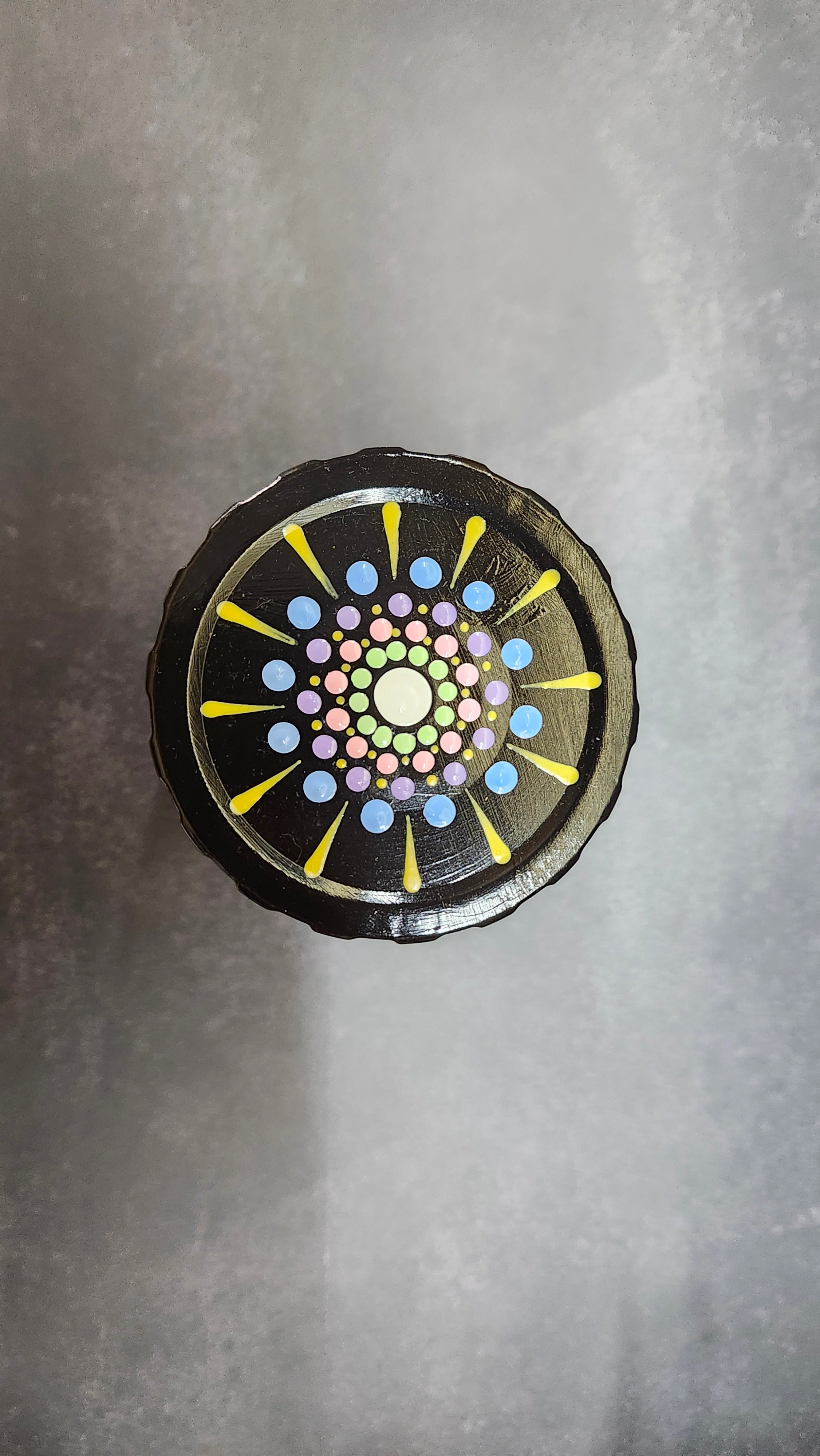 Hand Painted Blue Jar