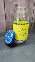 Hand Painted Yellow Jar