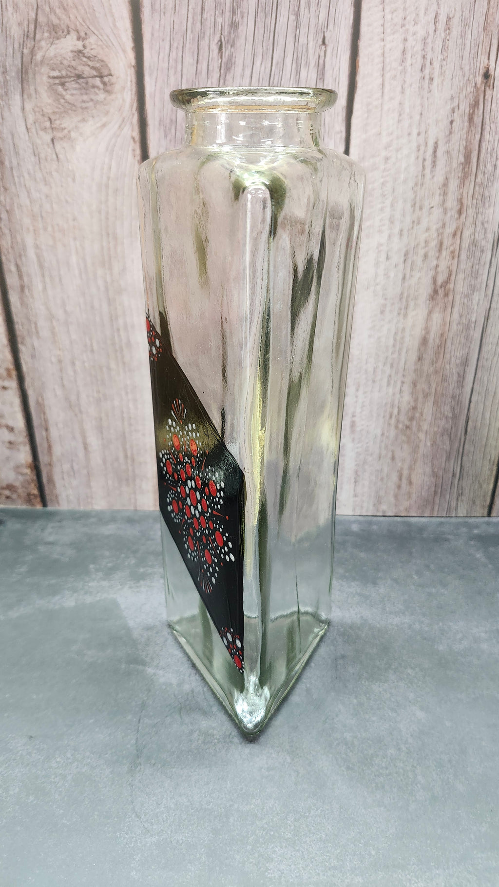 Hand Painted Triangle Vase