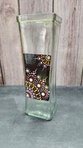 Hand Painted Square Vase