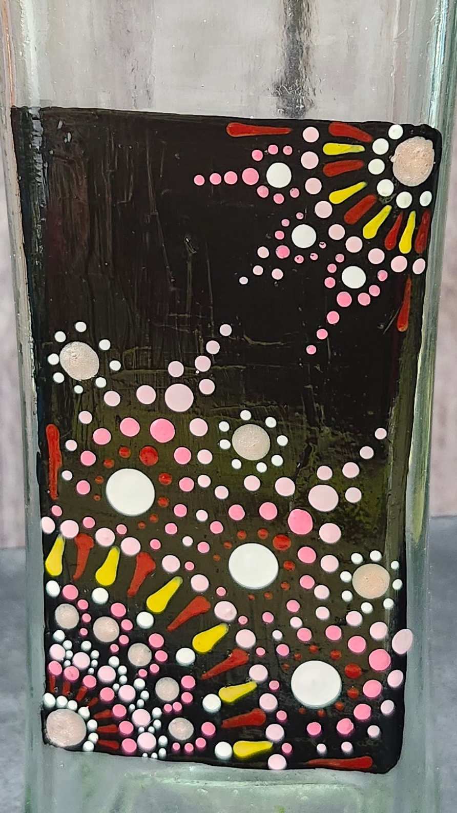 Hand Painted Square Vase