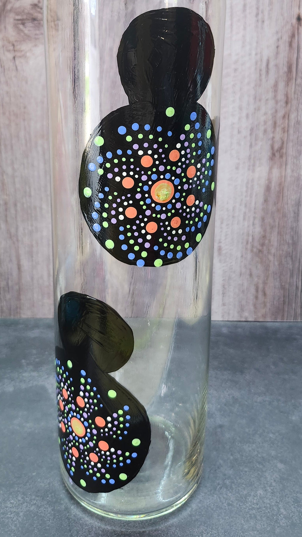 Hand Painted Tall Jar with Mickey Mouse Details