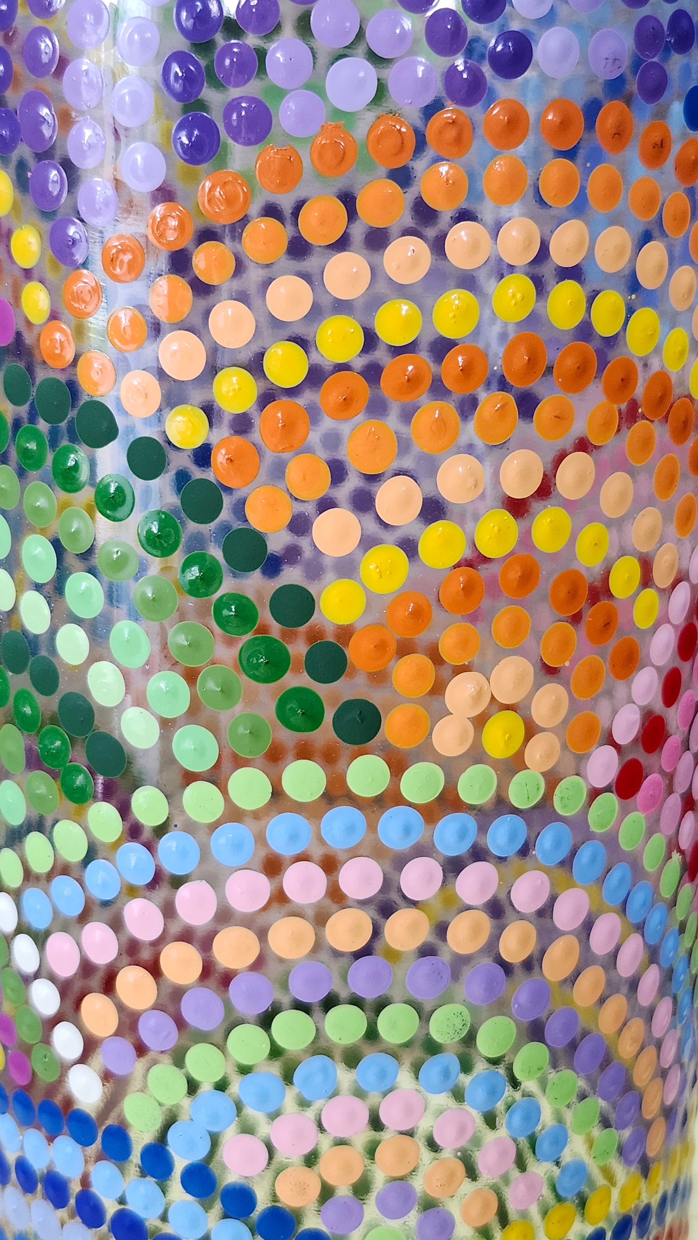 Hand Painted Dot Art Bottle