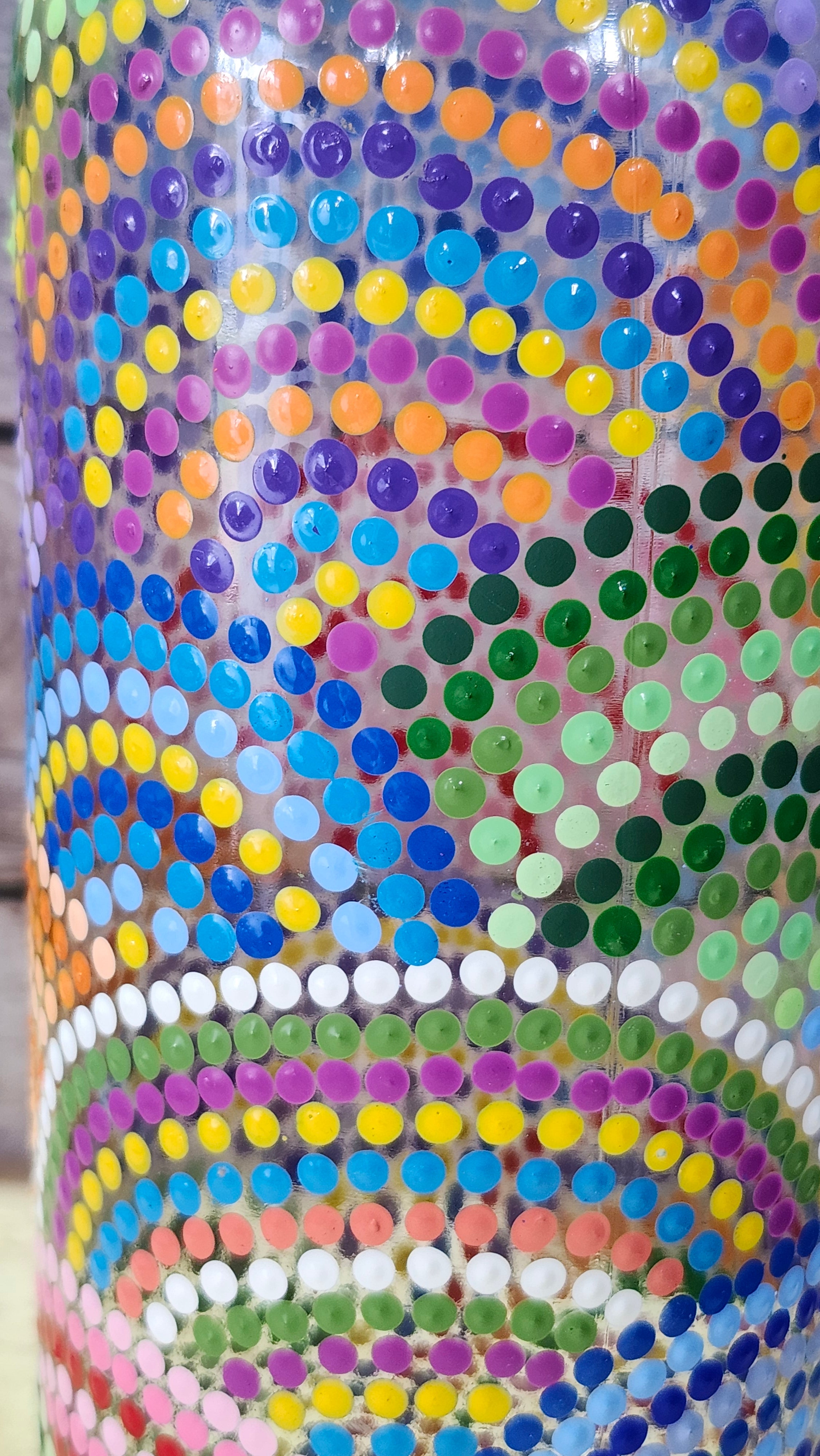 Hand Painted Dot Art Bottle