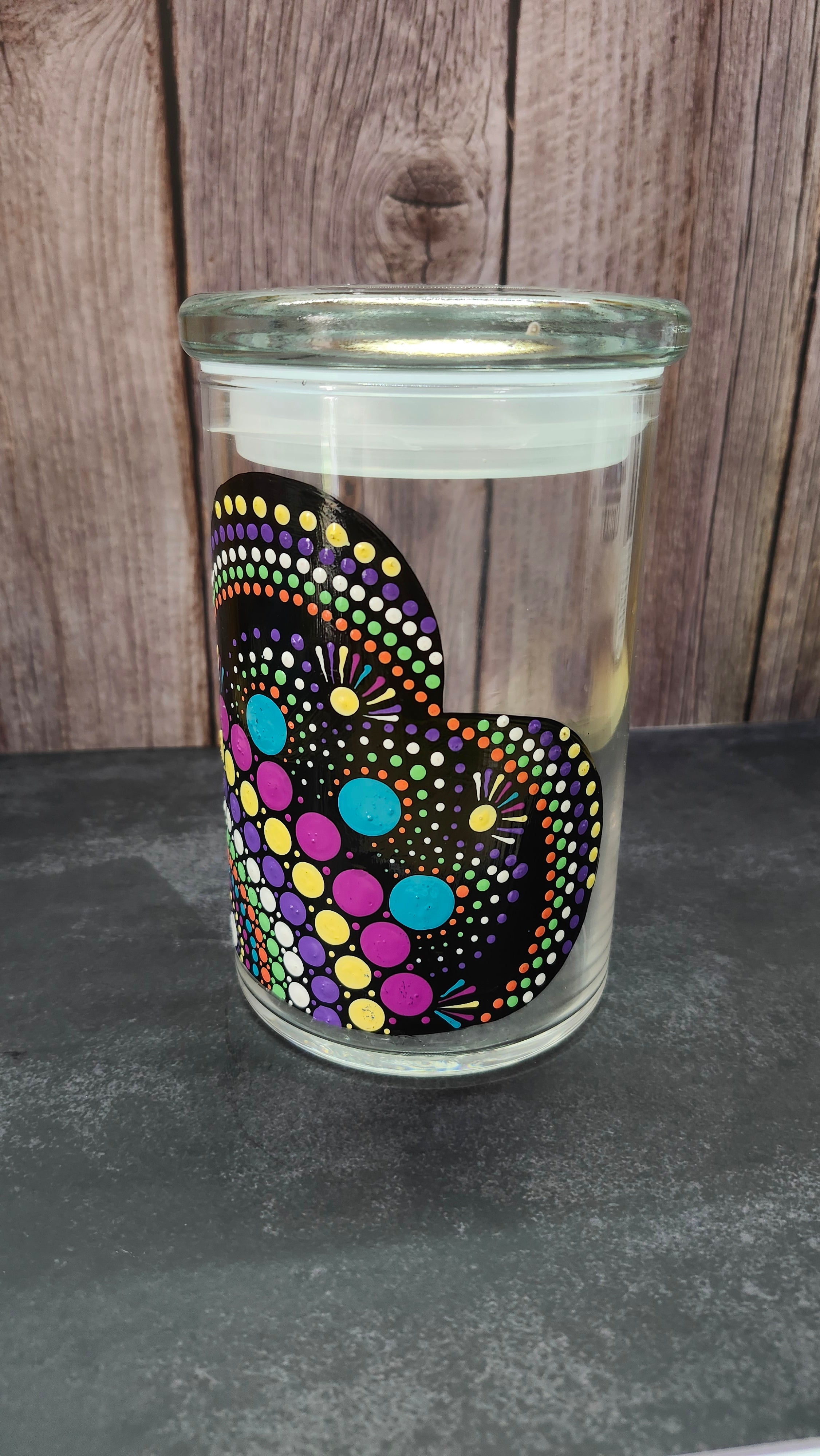 Hand Painted Heart Jar