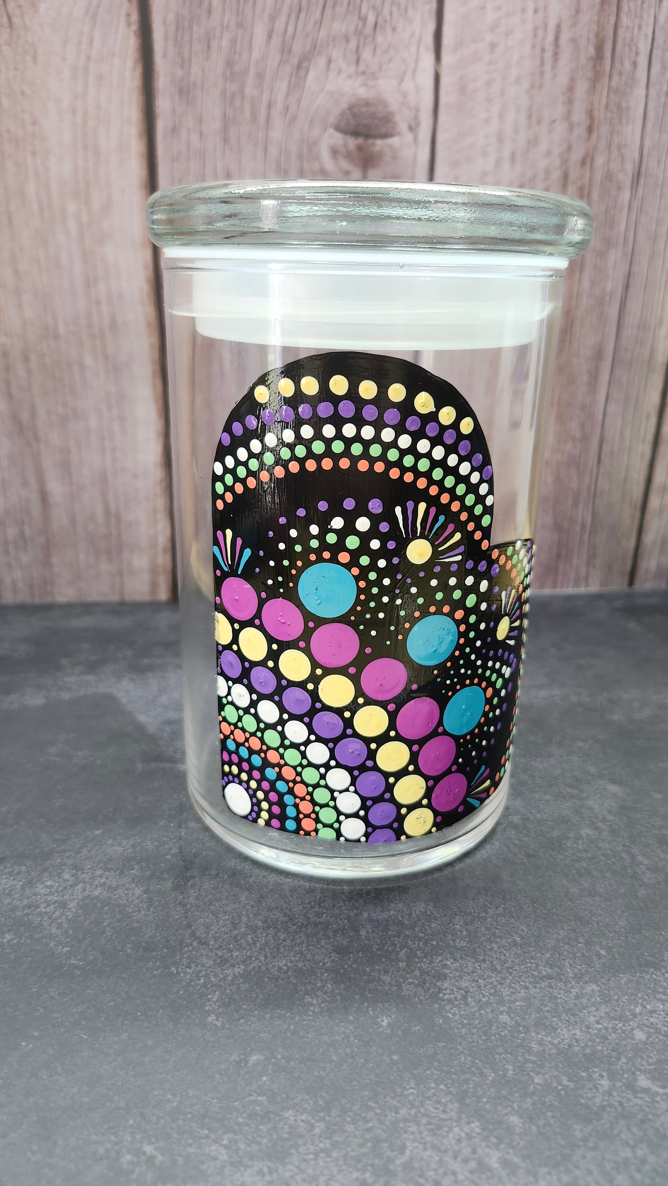 Hand Painted Heart Jar