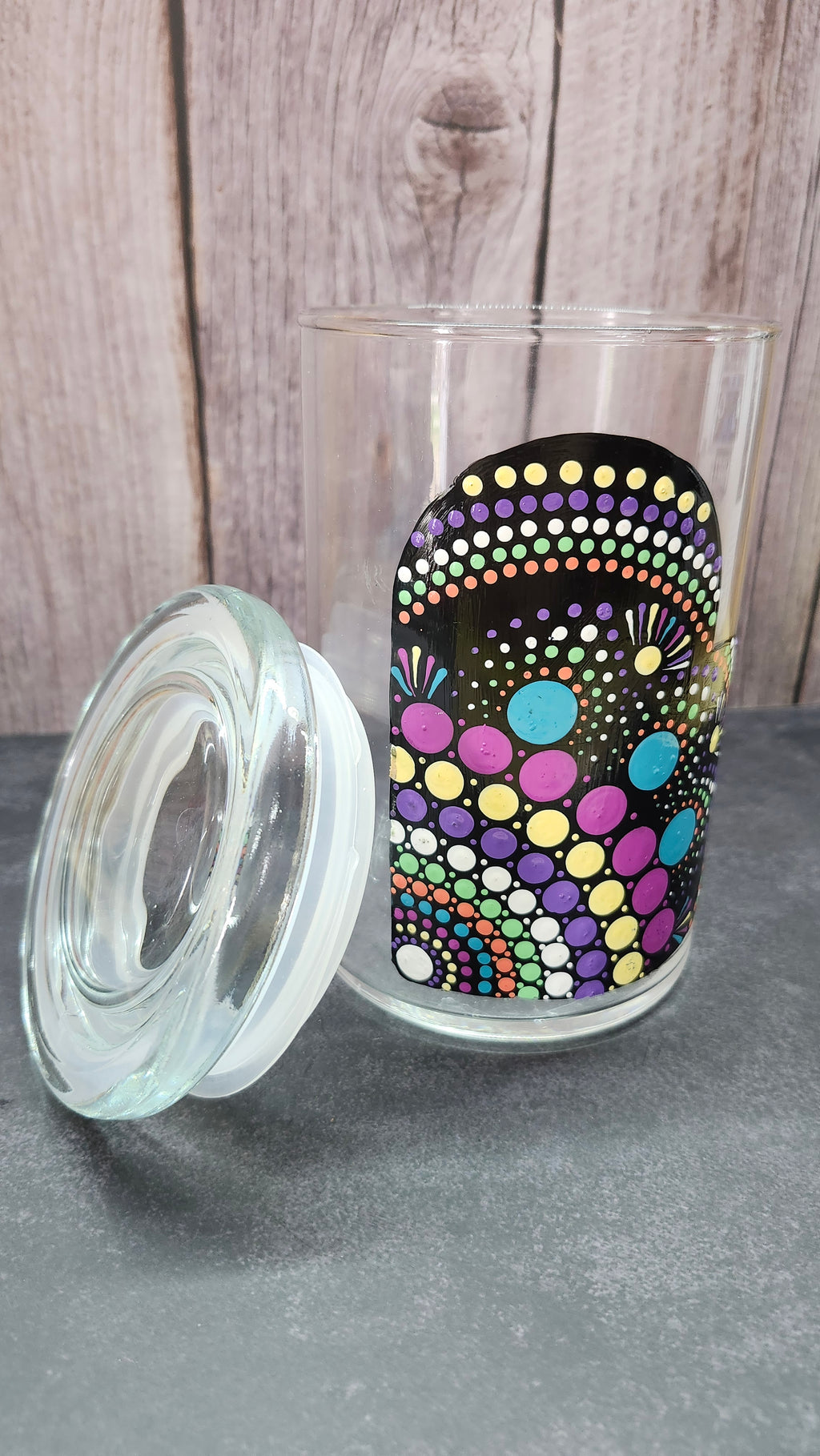 Hand Painted Heart Jar