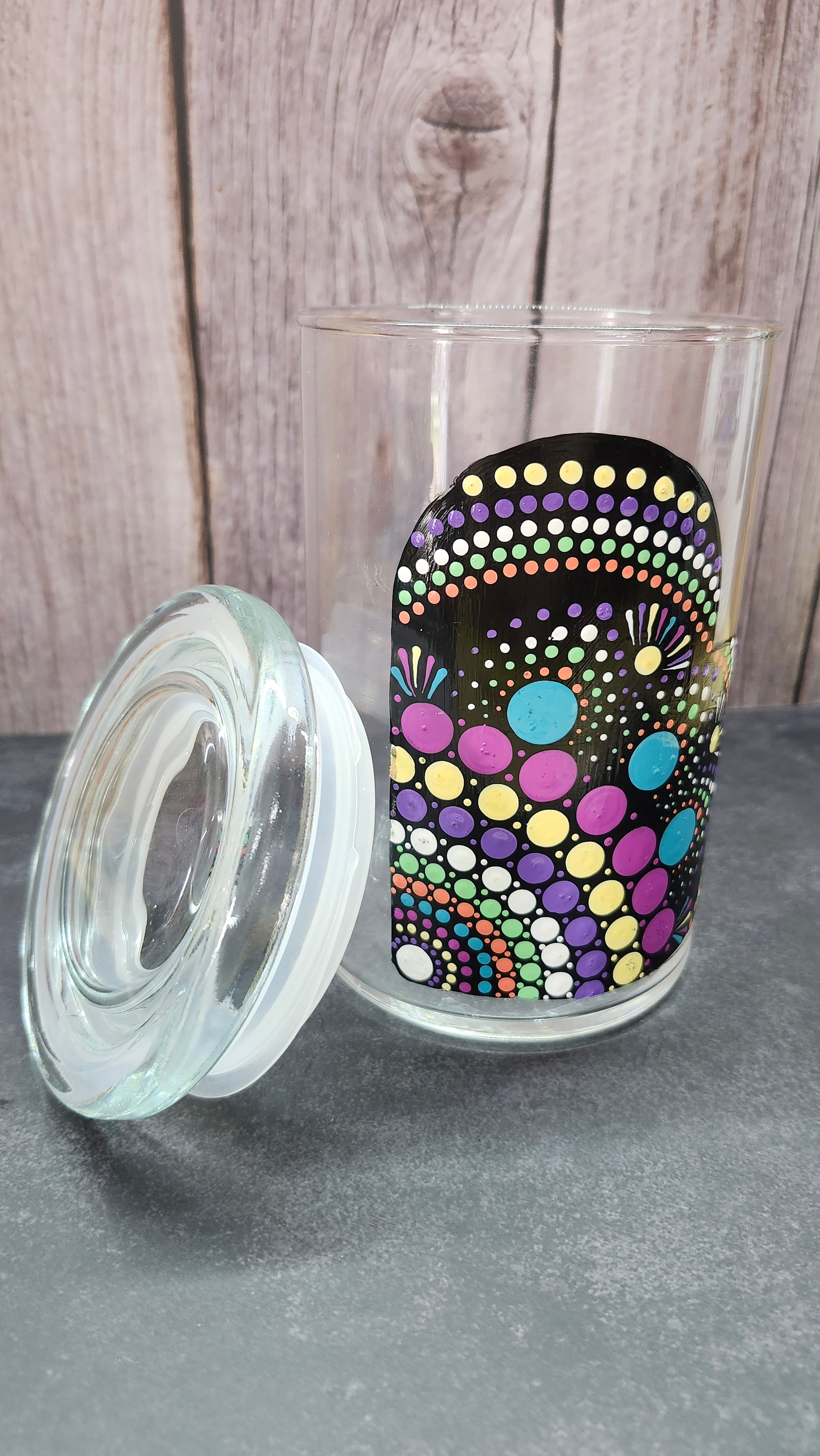 Hand Painted Heart Jar