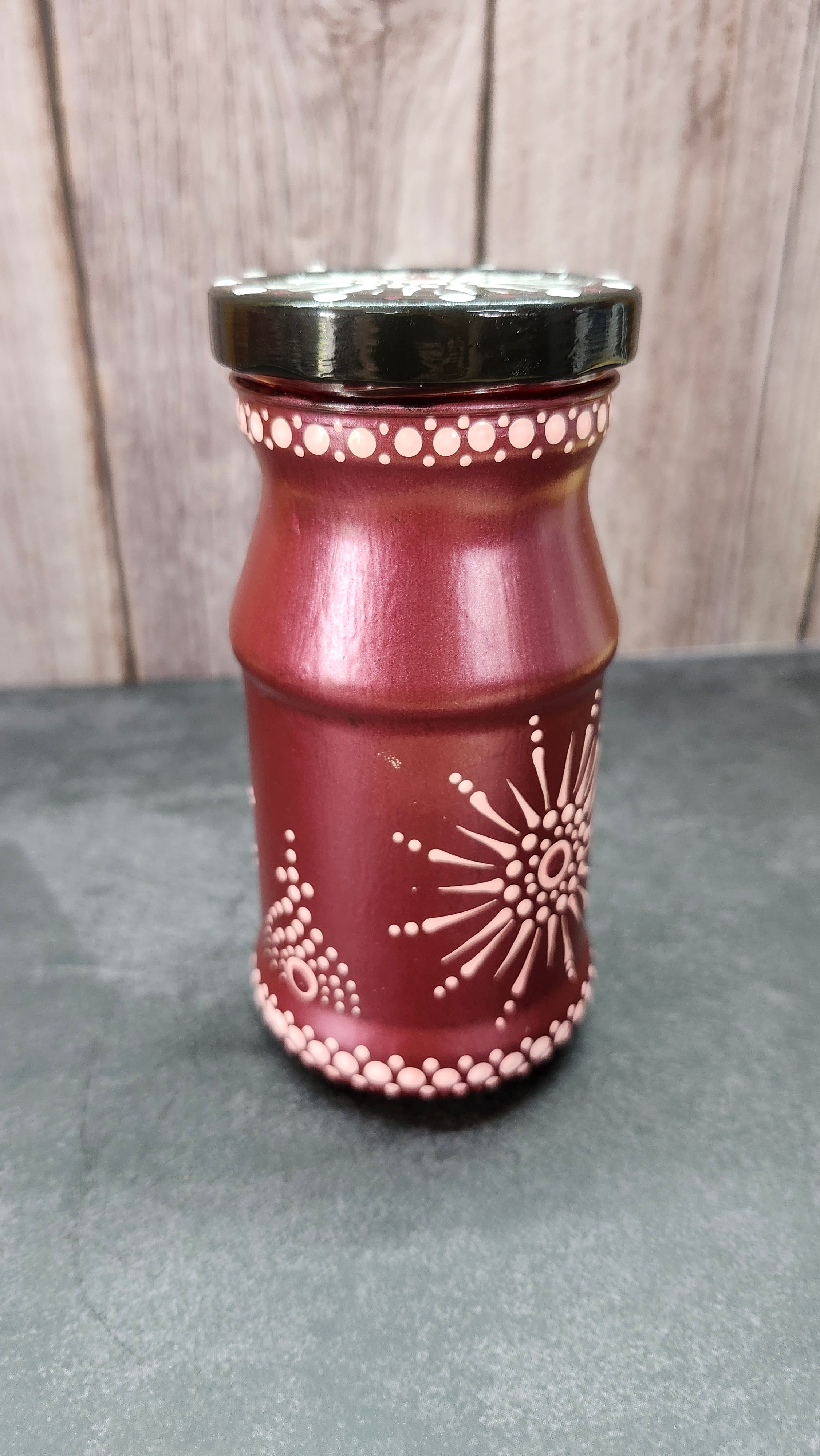 Hand Painted Pink Jar