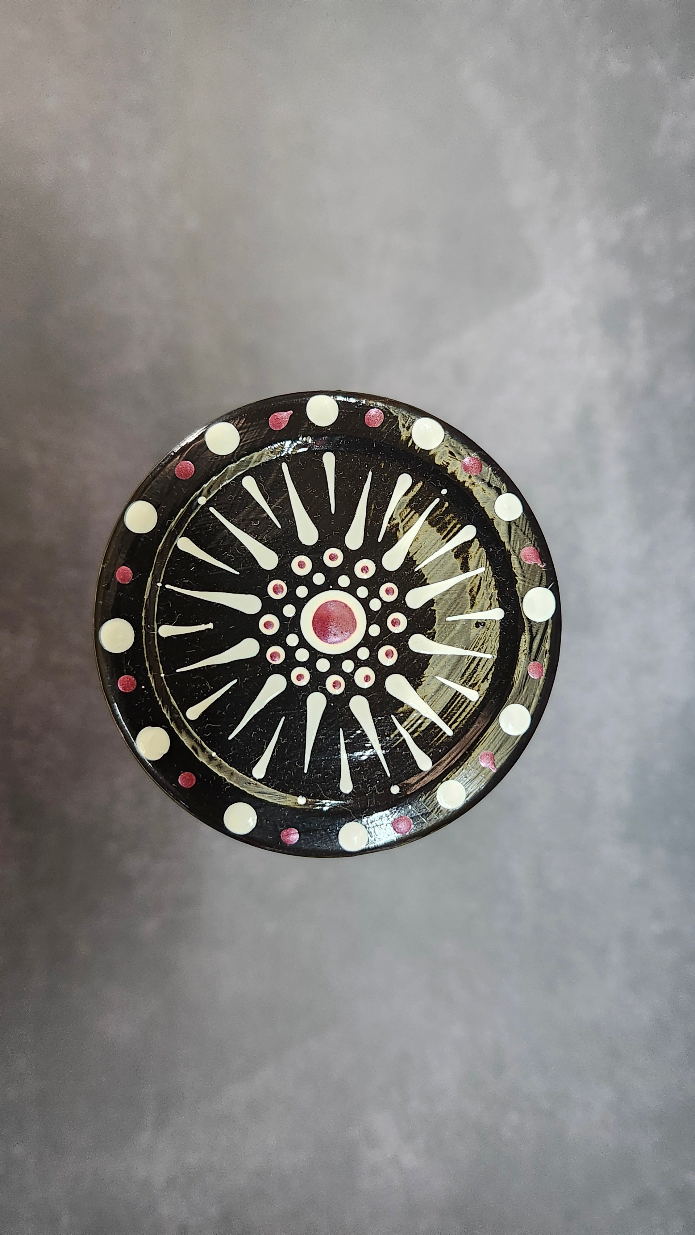 Hand Painted Pink Jar