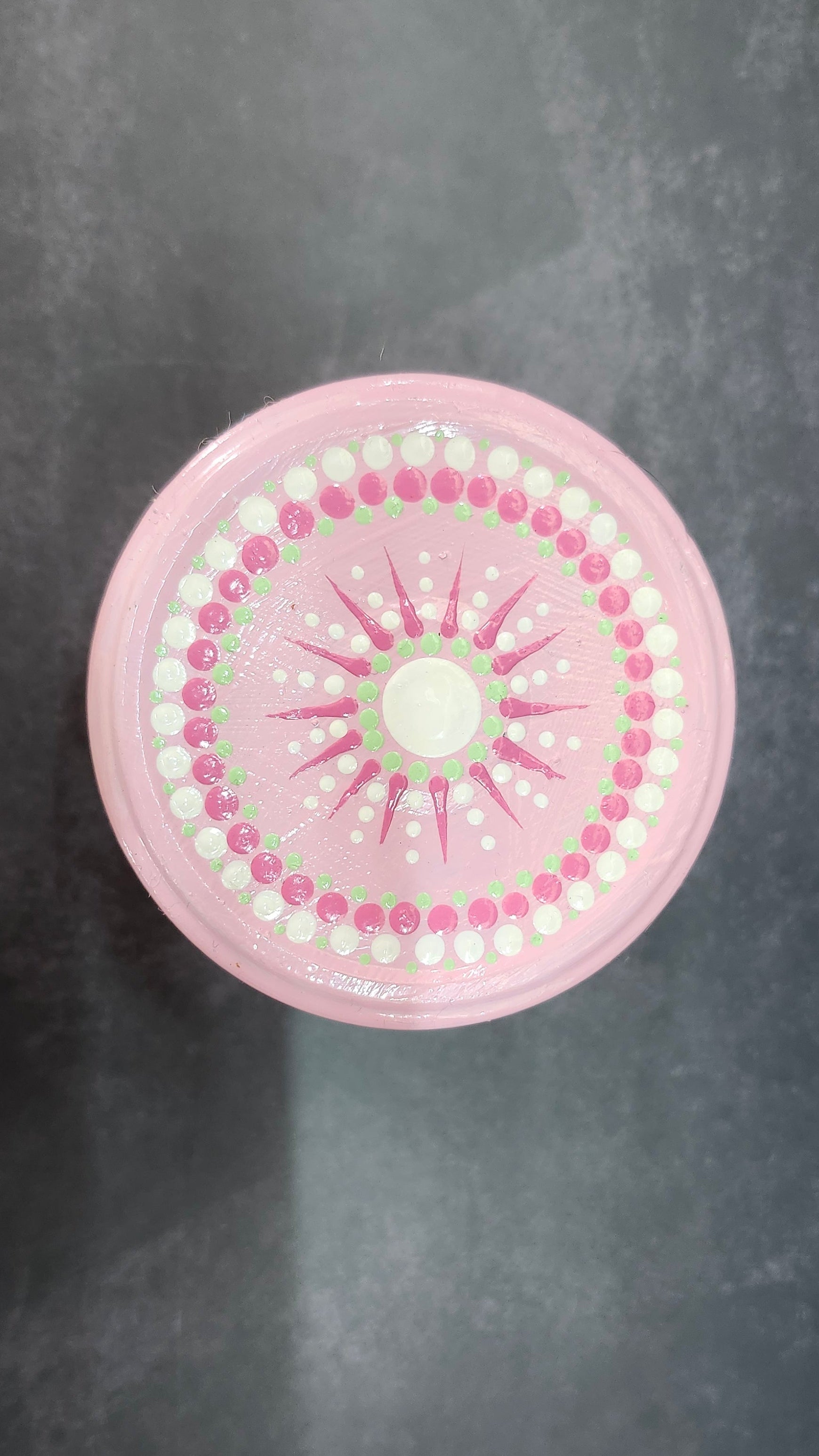 Hand Painted Light Pink Jar