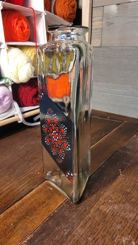 Hand Painted Triangle Vase