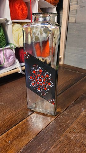 Hand Painted Triangle Vase