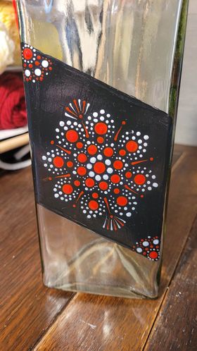 Hand Painted Triangle Vase