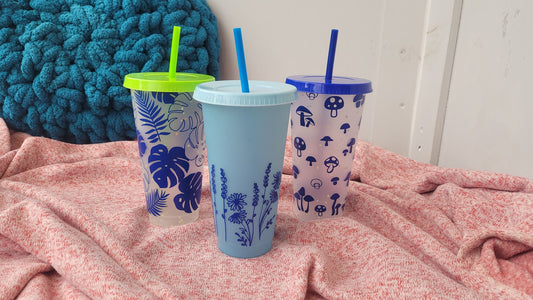 16 Ounce Color Changing Cups with Lids